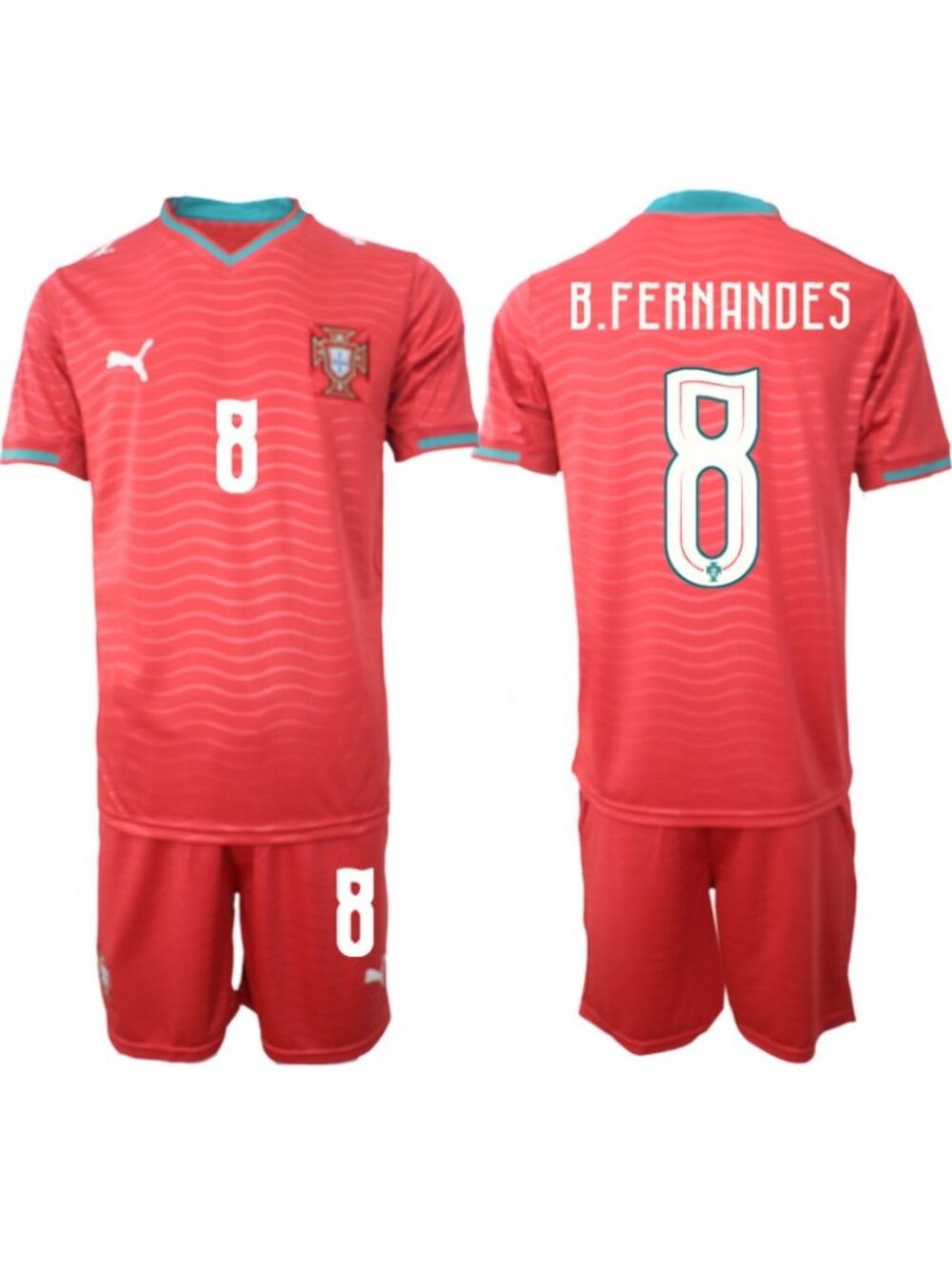 Bruno Fernandes Red 2026 WC Soccer Jersey Suit
